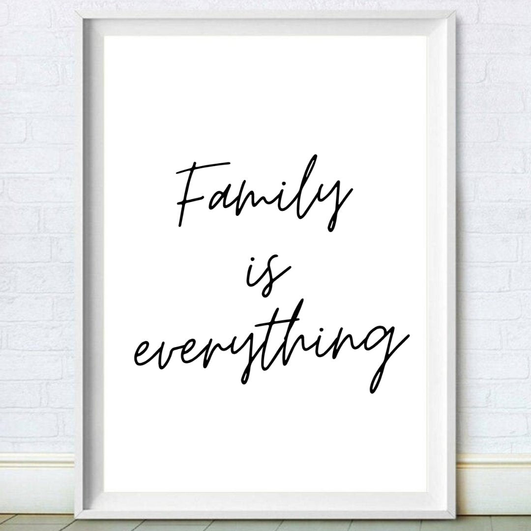 Family is Everything Print | Unique Wall Art from Moonshine Prints