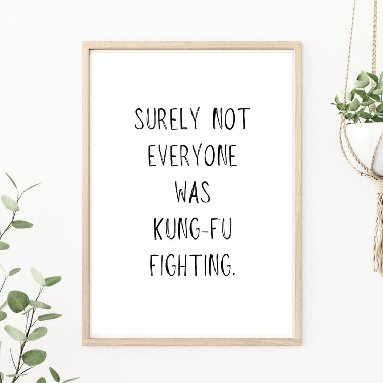 Kung Fu Fighting Funny Bathroom Decor