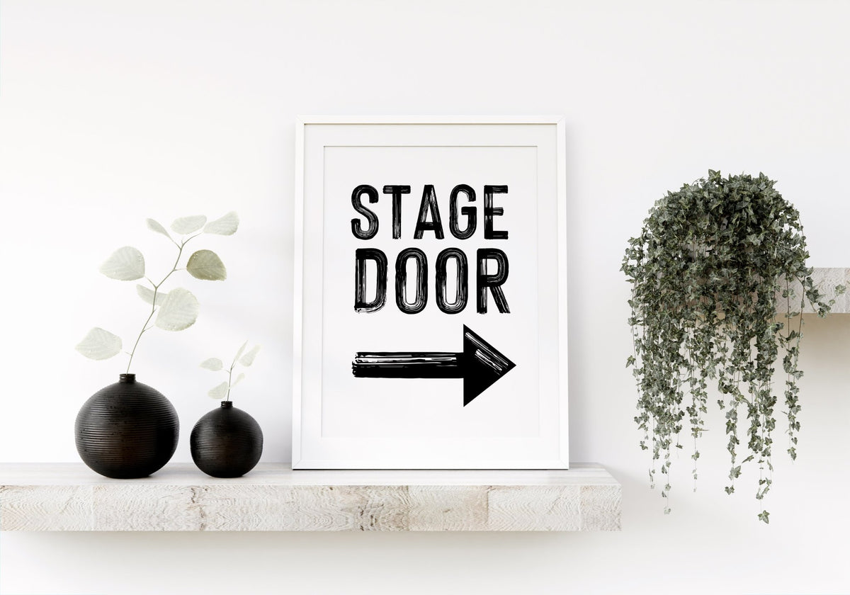 Stage Door B&W Print