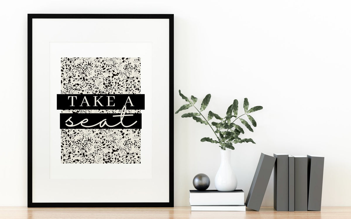 Take A Seat Speckled Print