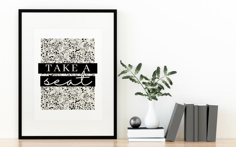 Take A Seat Speckled Print