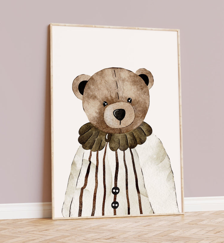 Vintage 3 Bears Nursery Print Set of 3