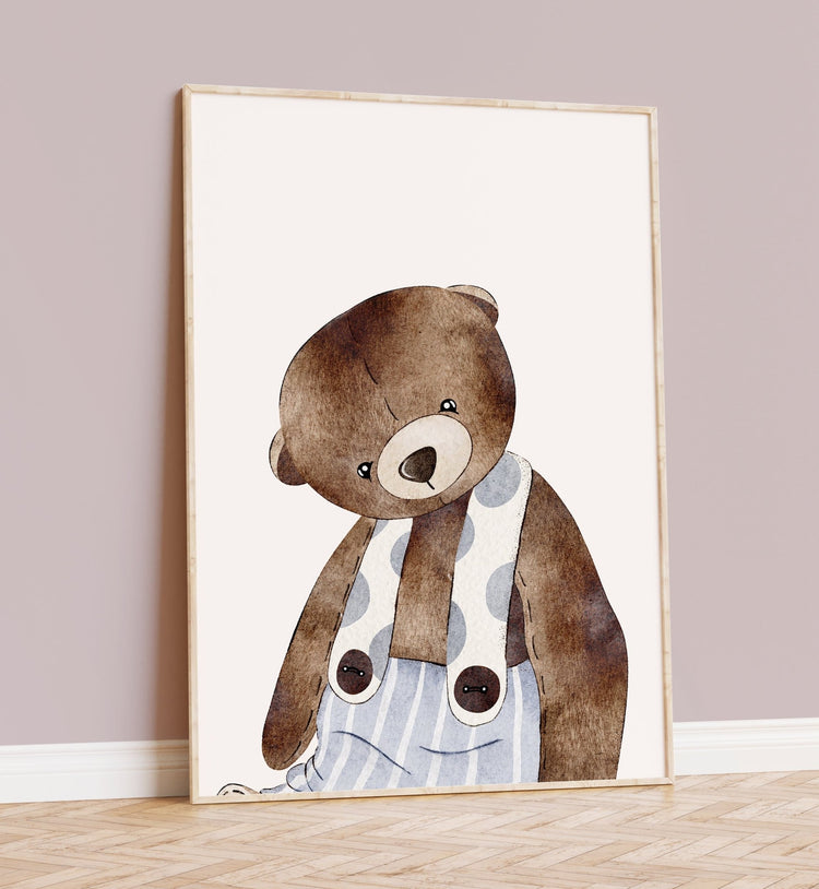 Vintage 3 Bears Nursery Print Set of 3
