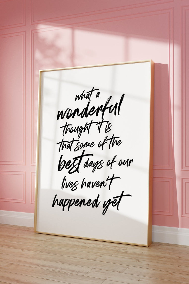 What A Wonderful Thought It Is B&W