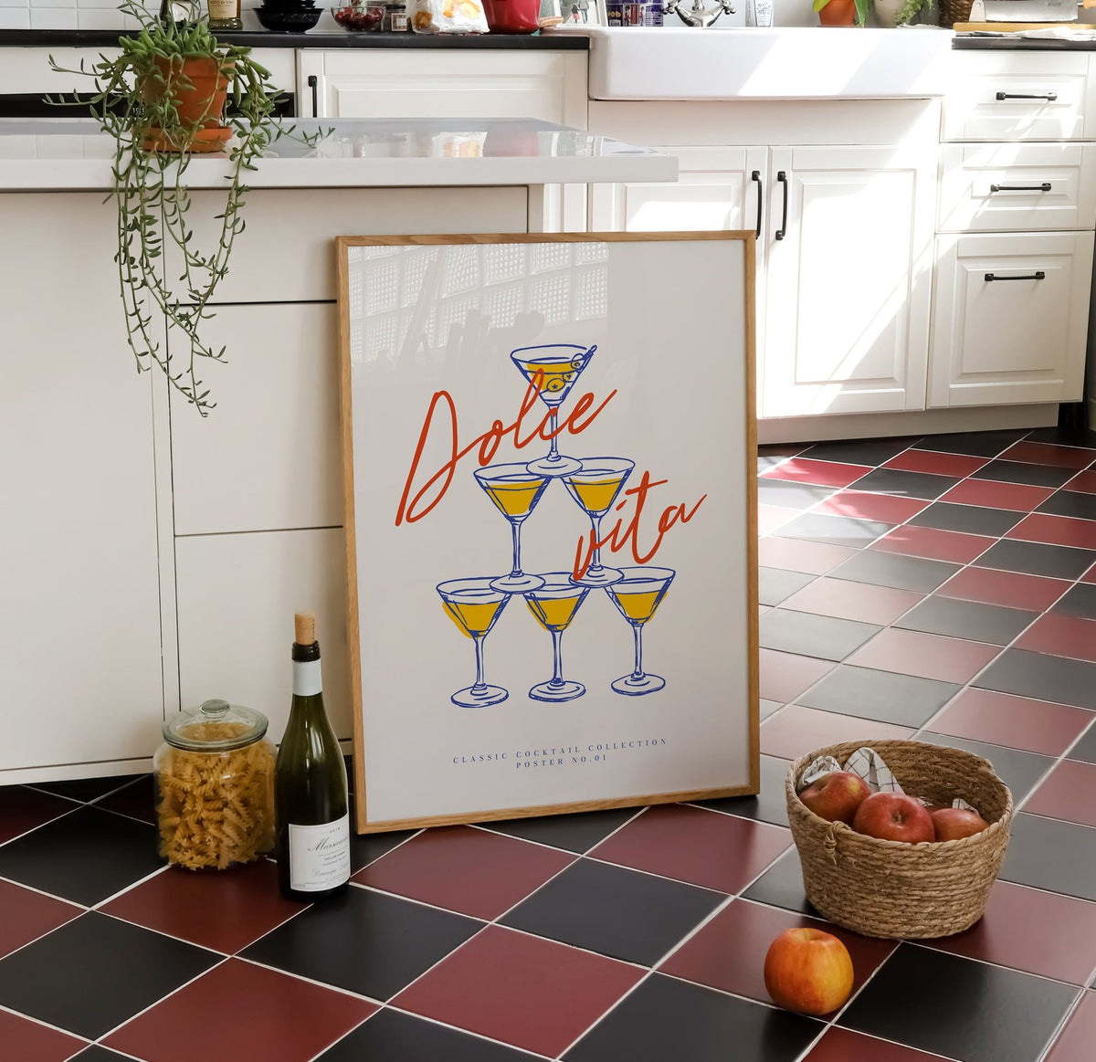 Dolce Vita Cocktail Art Poster