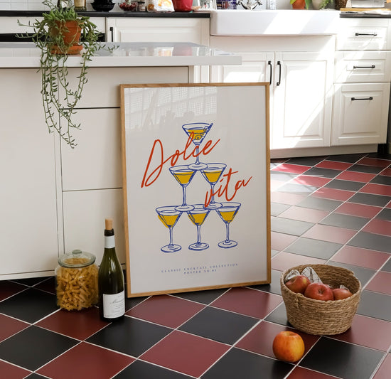 Dolce Vita Cocktail Art Poster