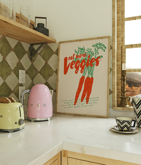 Eat More Veggies Vegetable Poster