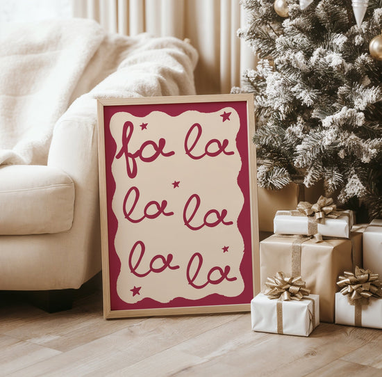 Fa La La La Christmas Wall Art
