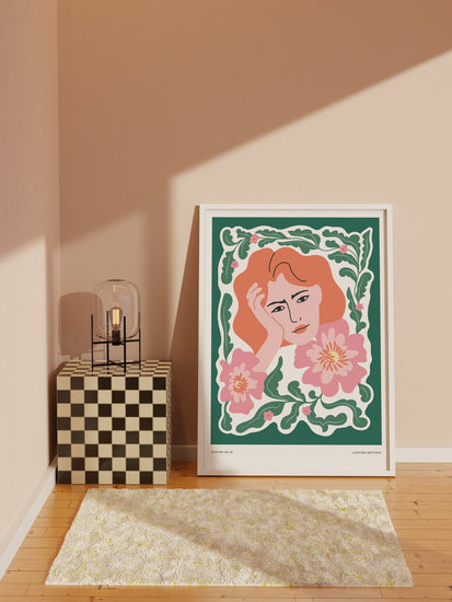 Flower Woman Boho Poster