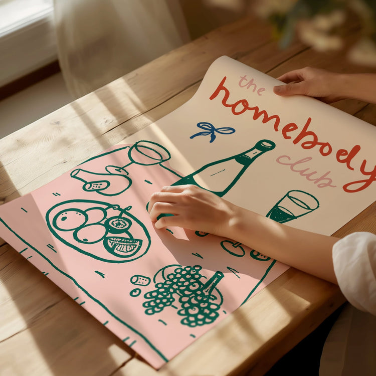 Homebody Club Wall Print for Hallway