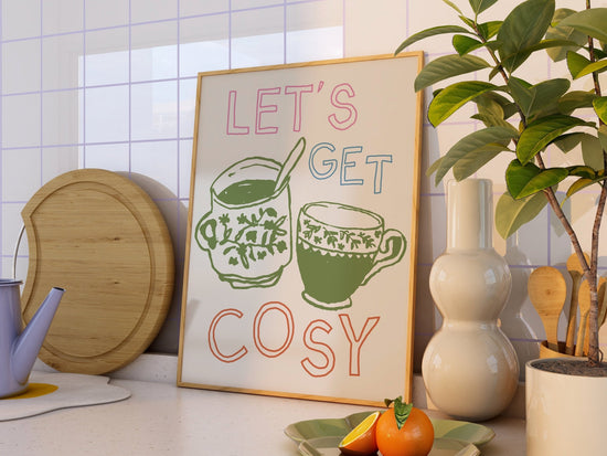 Let's Get Cosy Autumn Wall Print