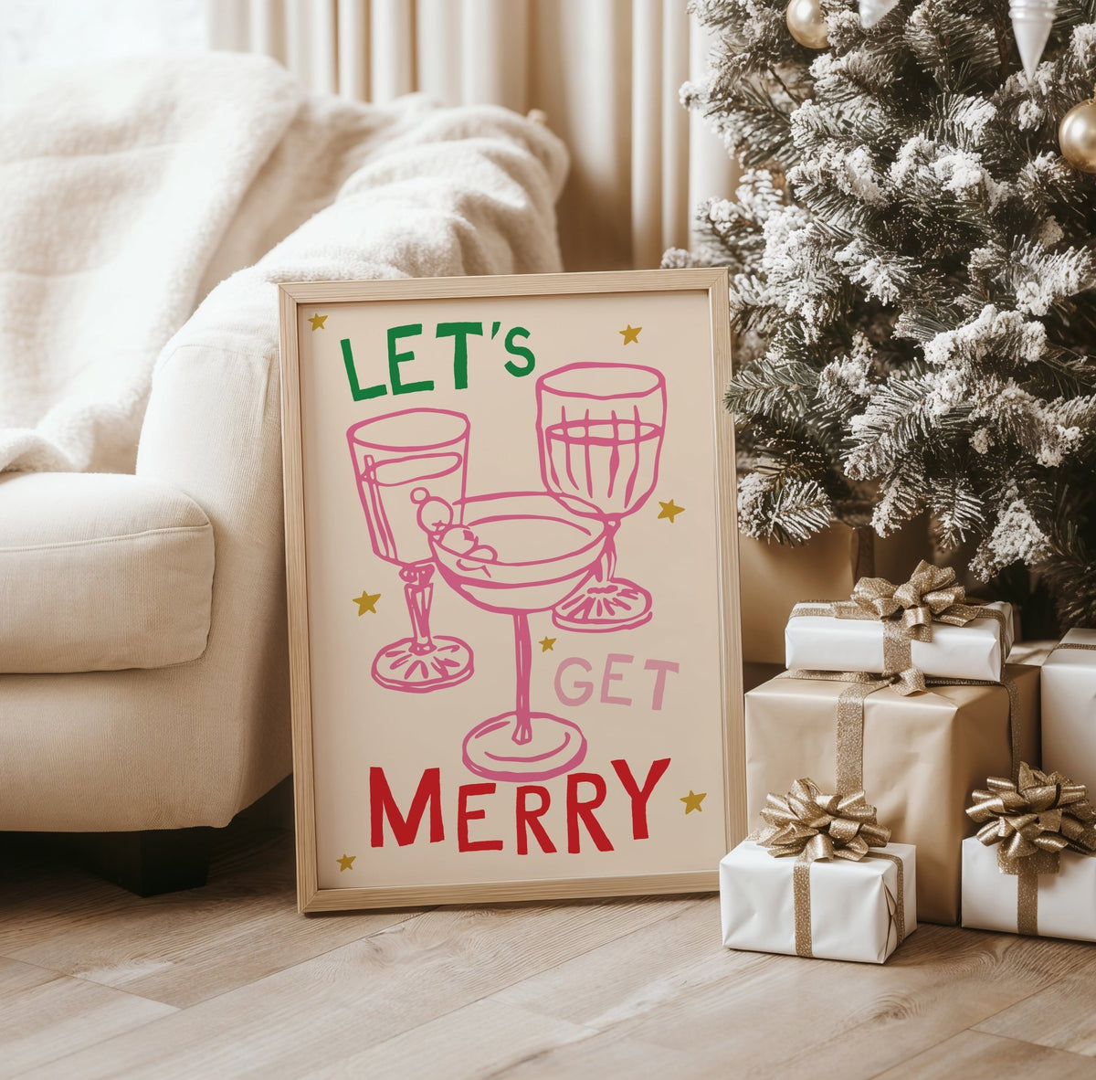 Let's Get Merry Christmas Poster