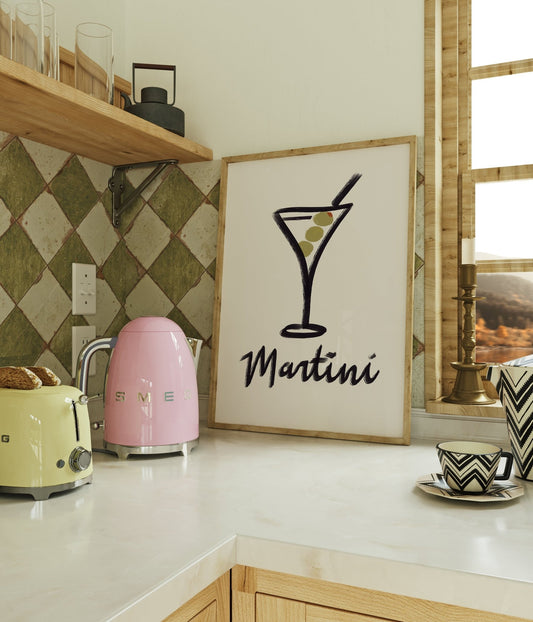 Minimalist Martini Art