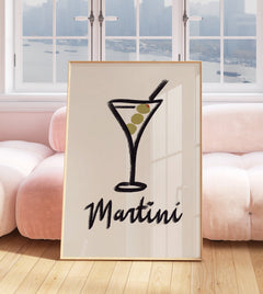 Minimalist Martini Wall Print