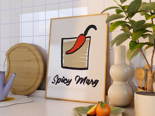 Minimalist Spicy Margs Print