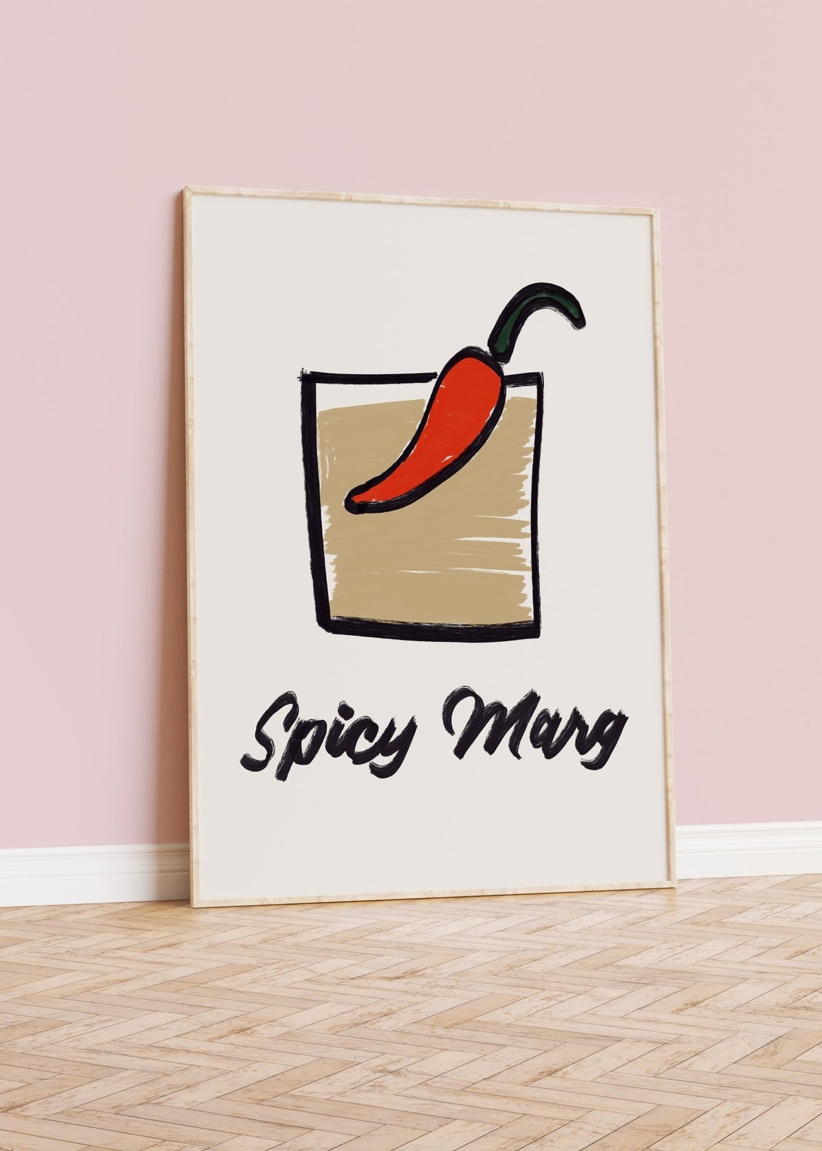 Minimalist Spicy Margs Wall Art