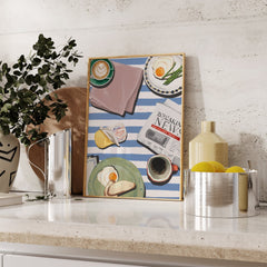 Newspaper & Breakfast Poster