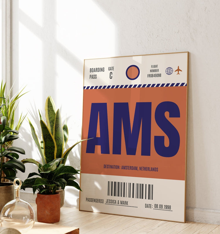 Personalised Luggage Tag Location Art