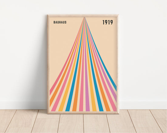 Striped Bauhaus Wall Art