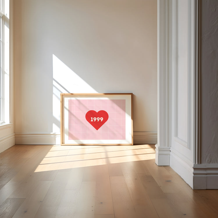 Y2K Aesthetic Personalised Birth Wall Print