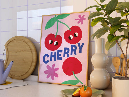 Abstract Cherry Print