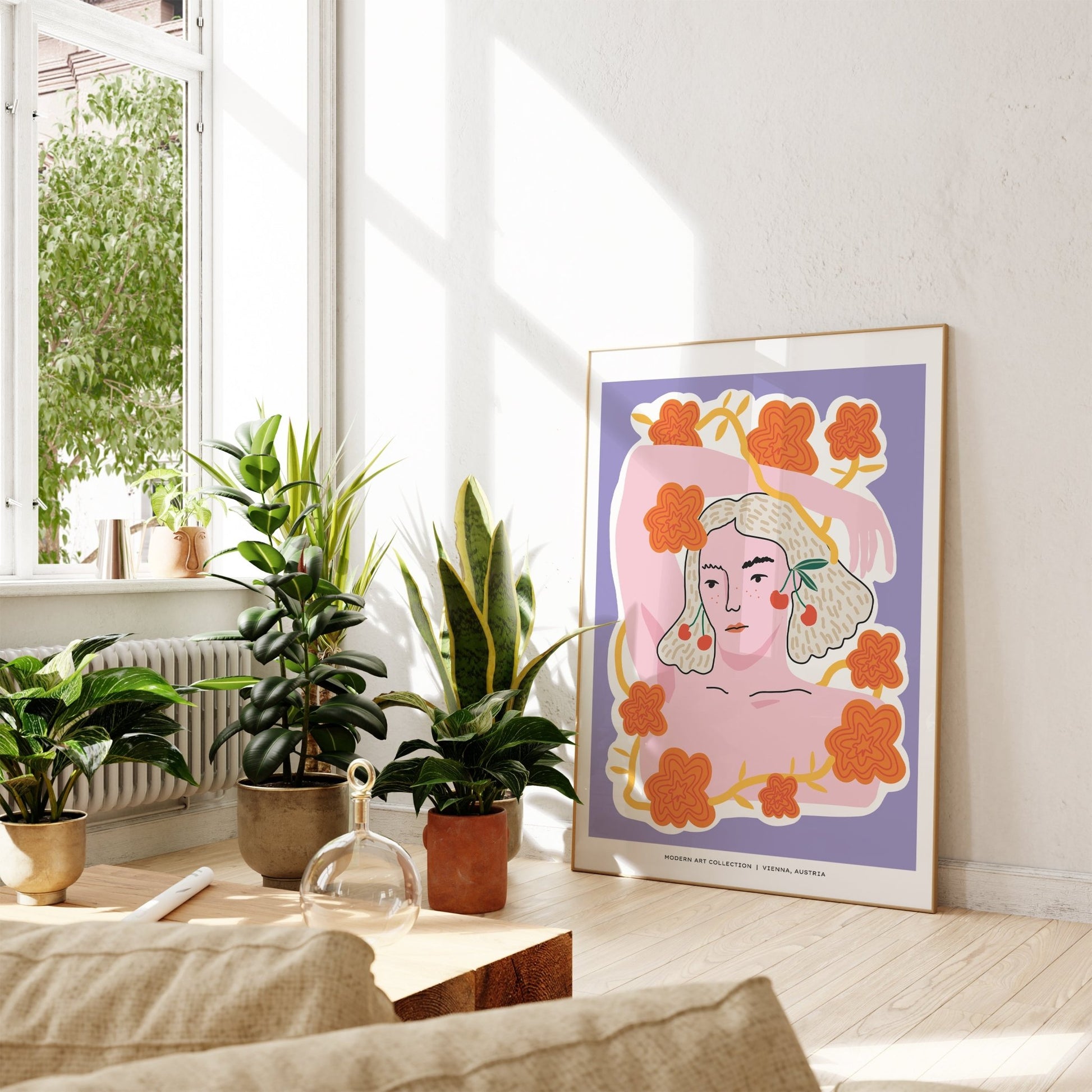 Flower Woman Abstract Art Print | Unique Wall Art from Moonshine Prints