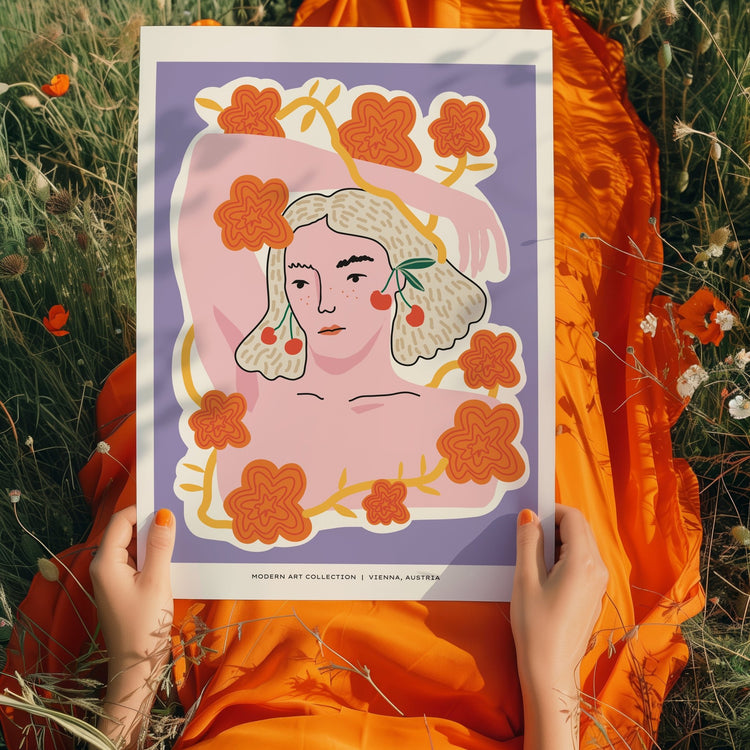 Abstract Flower Woman Print