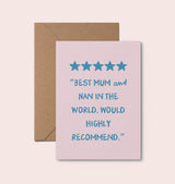Best Mum & Nan Mother's Day Card