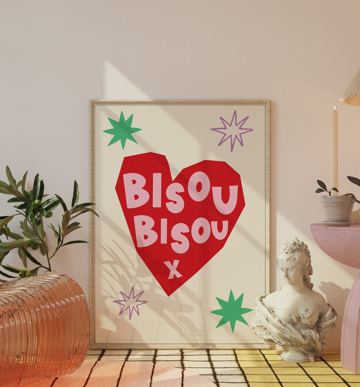 Bisou Bisou Abstract Print