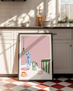Breakfast Scene Kitchen Print