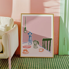 Breakfast Scene Kitchen Print