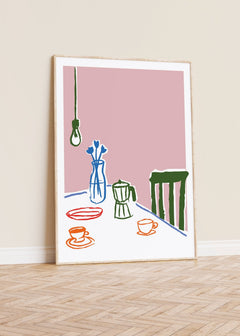 Breakfast Scene Kitchen Print
