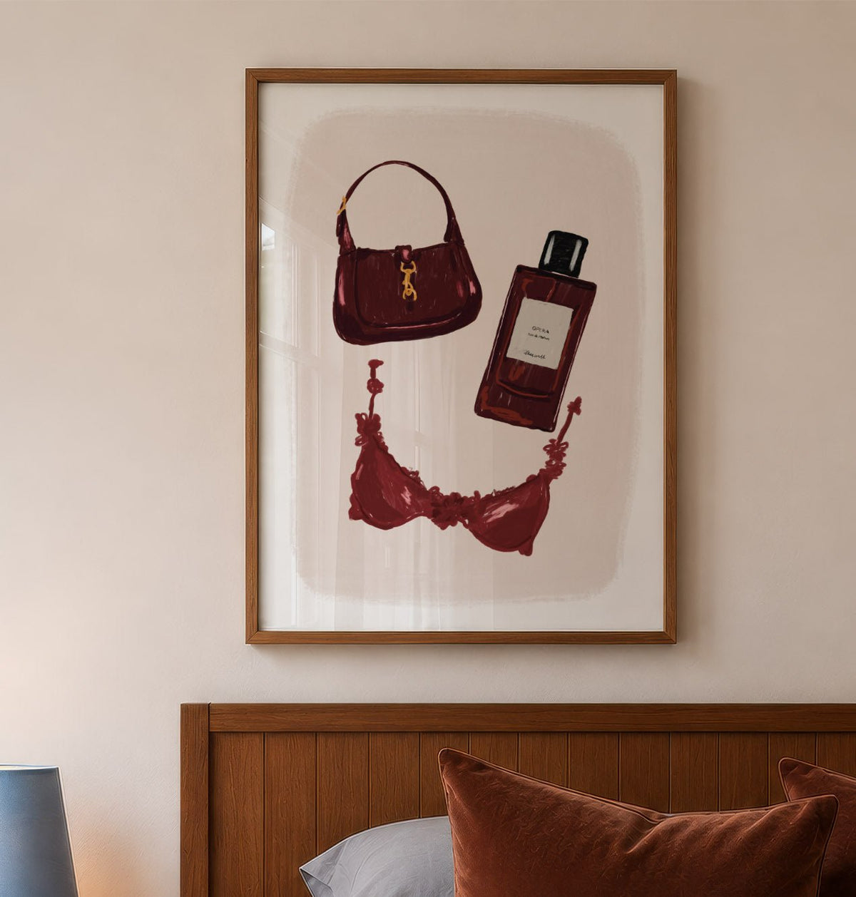 Burgundy Dressing Room Print