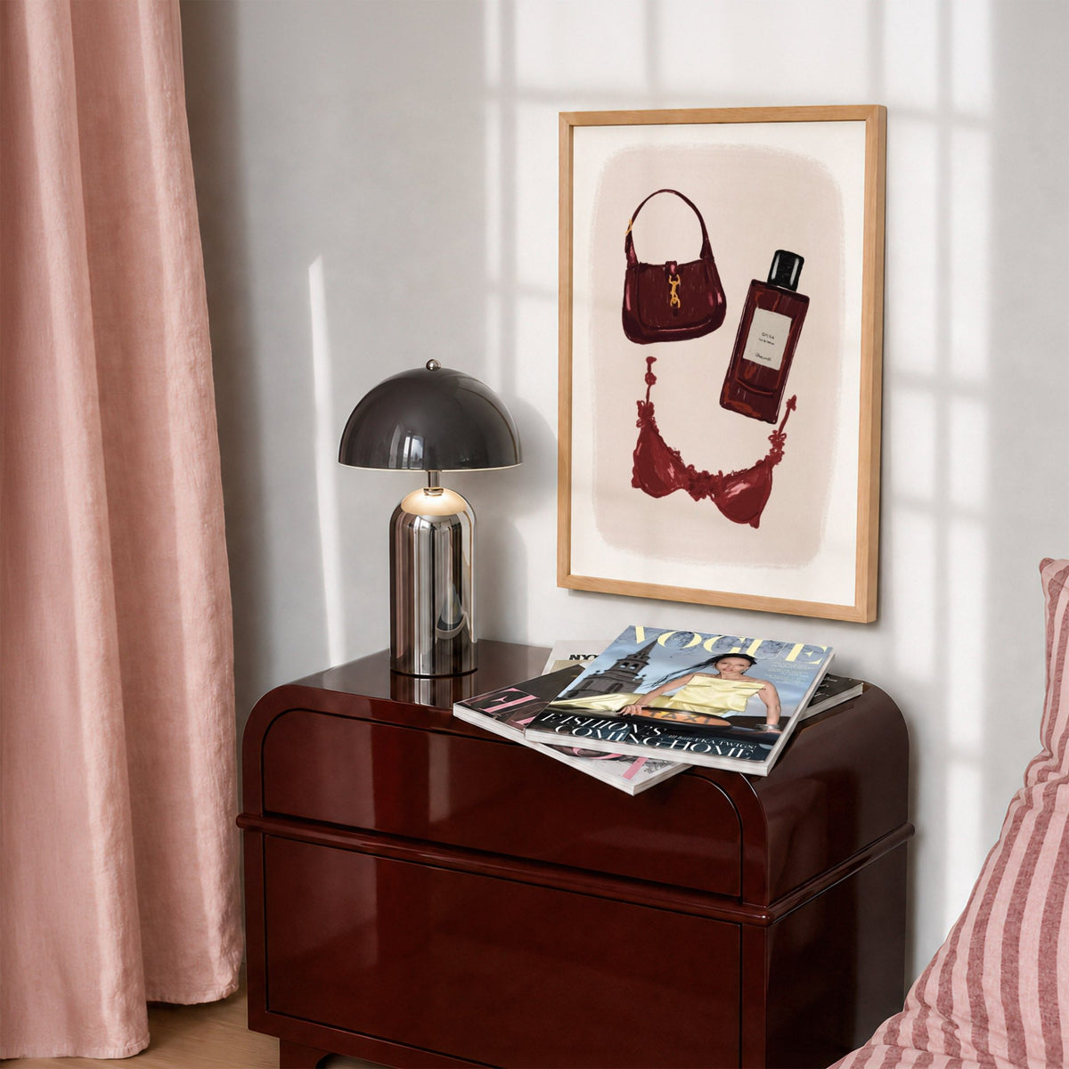 Burgundy Dressing Room Print