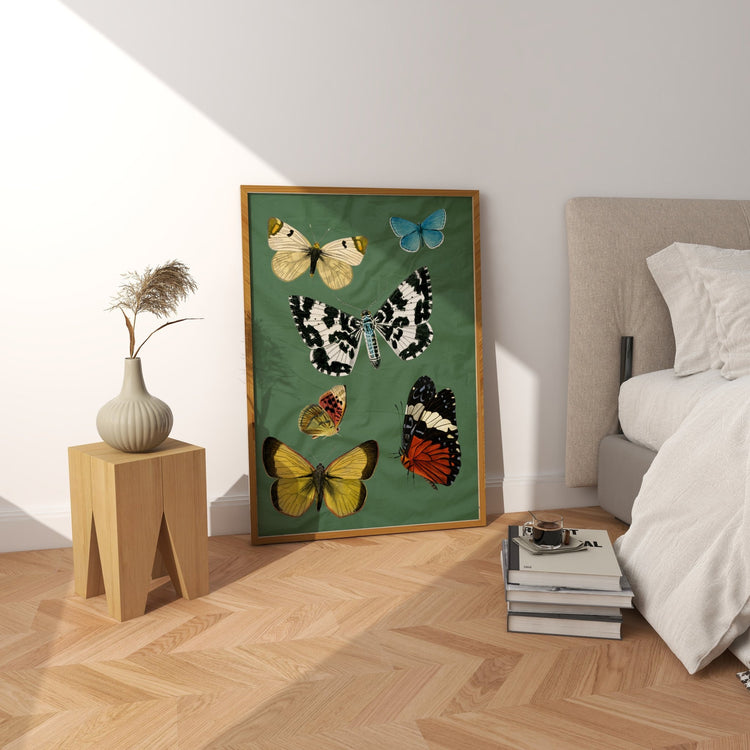 Butterflies Set of 2 Bedroom Wall Art