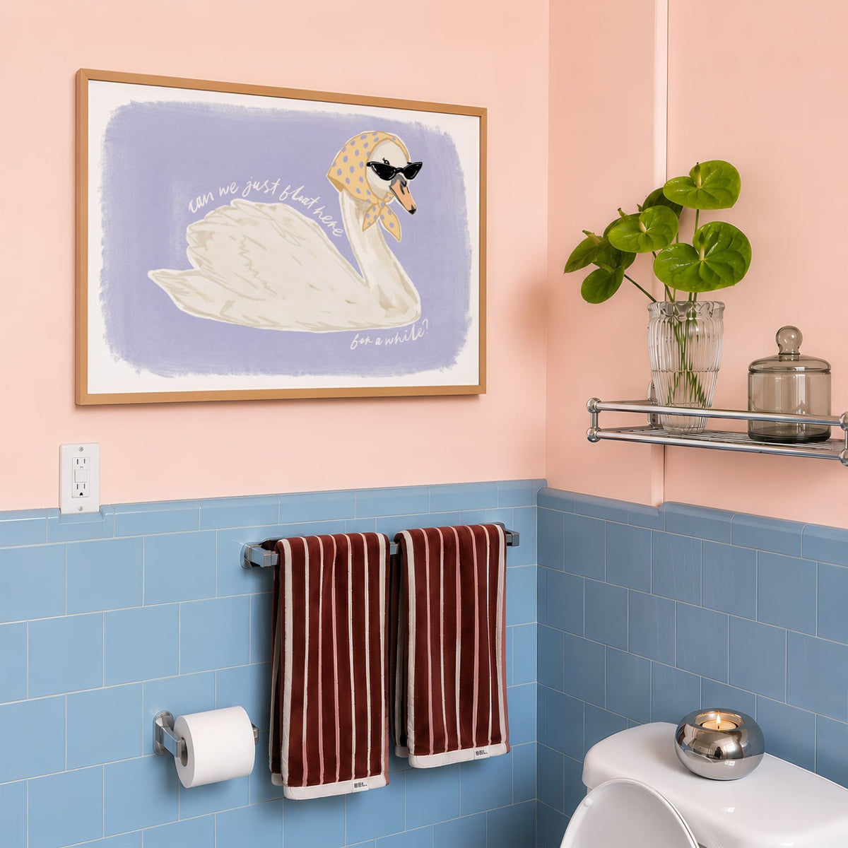 Can We Just Float Here Swan Print