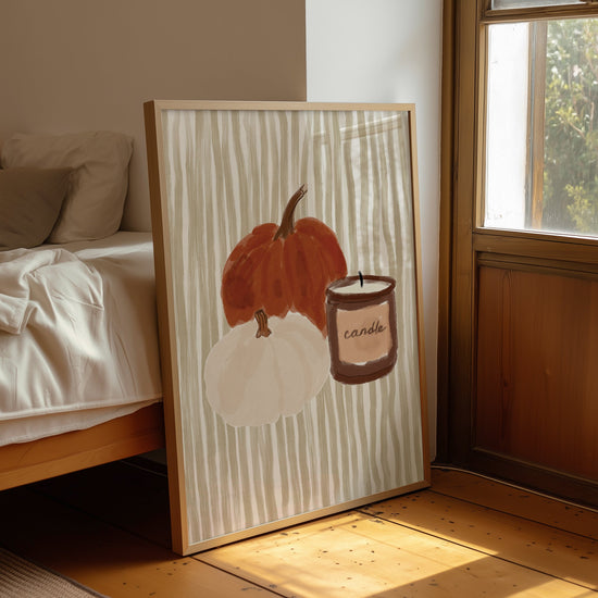 Candles & Pumpkins Autumn Print