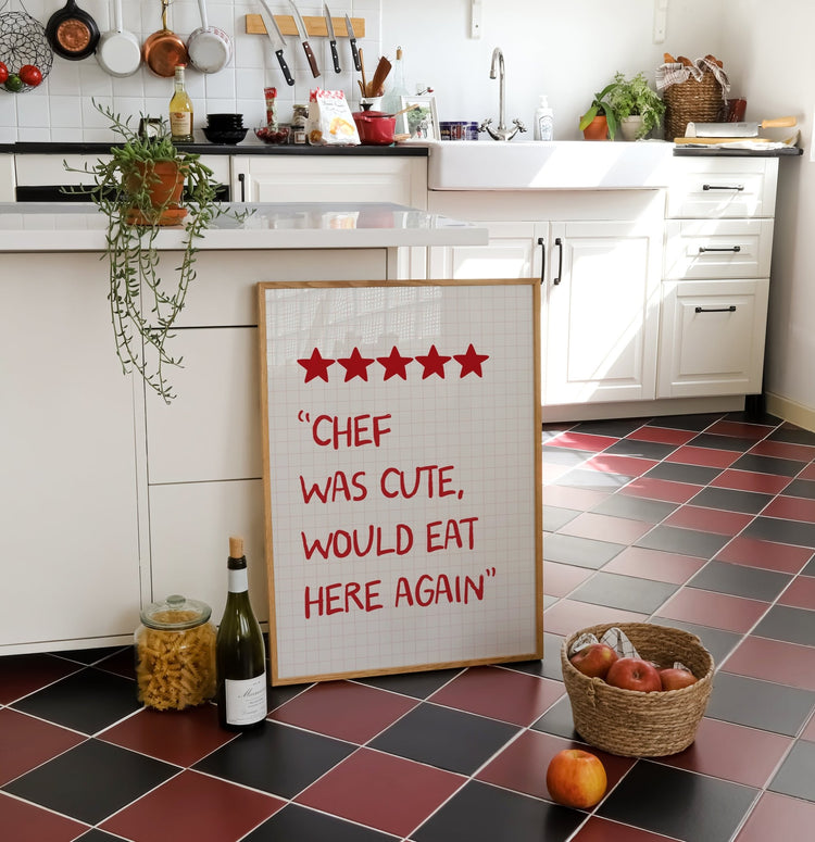 Chef Was Cute Kitchen Print