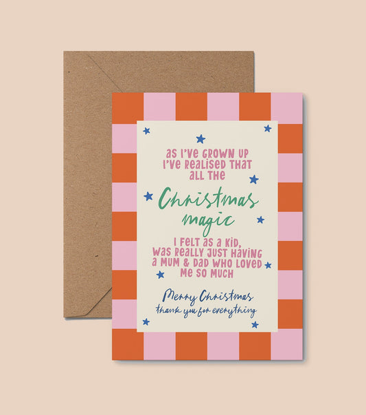 Christmas Magic - Thoughtful Christmas Card for Parents