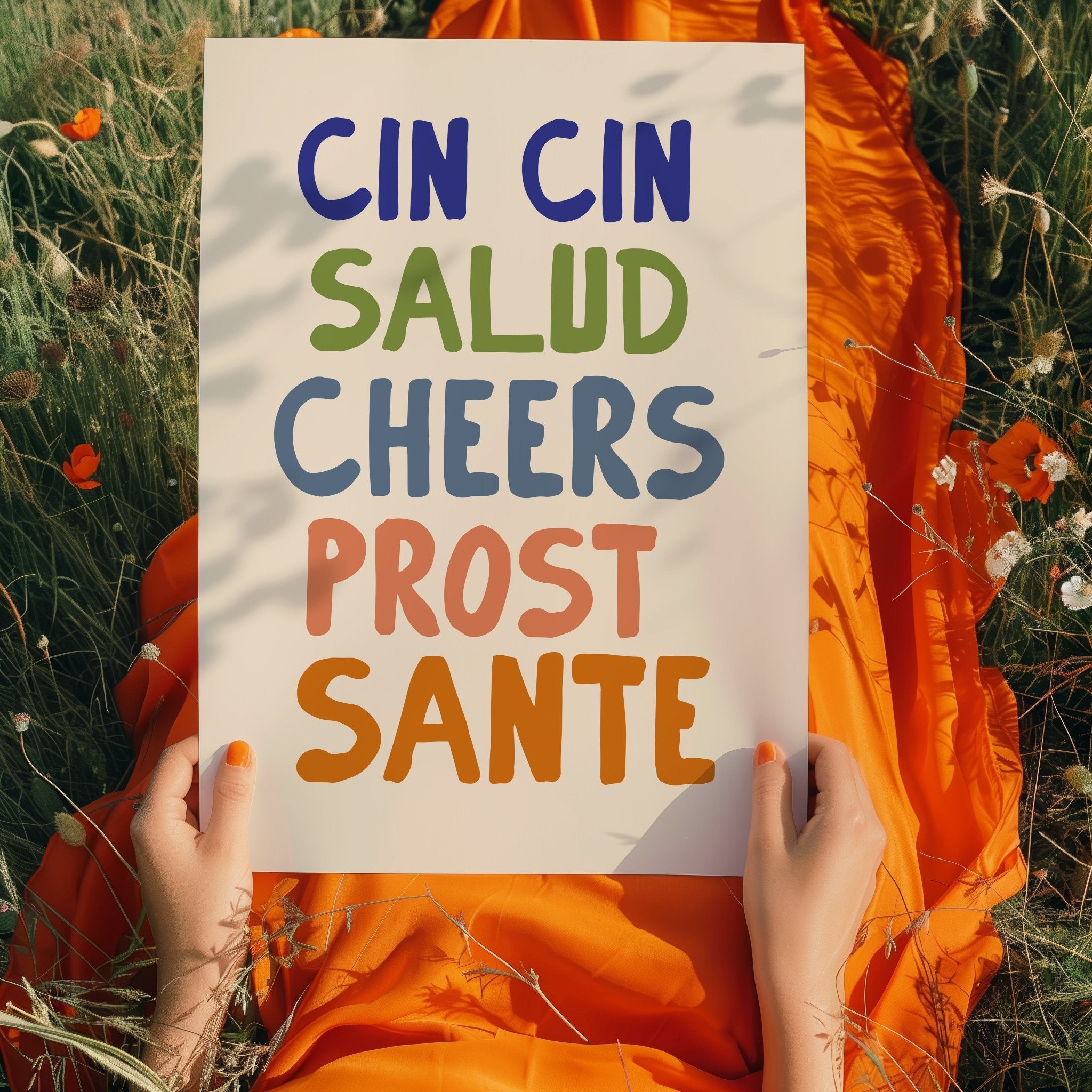 Cin Cin Salud Cheers Print