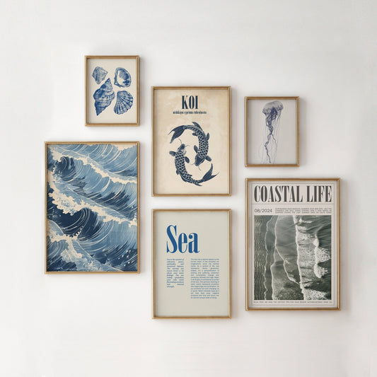 Coastal Gallery Wall Set of 6