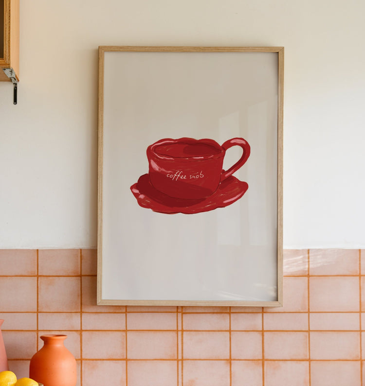 Coffee Snob Kitchen Print