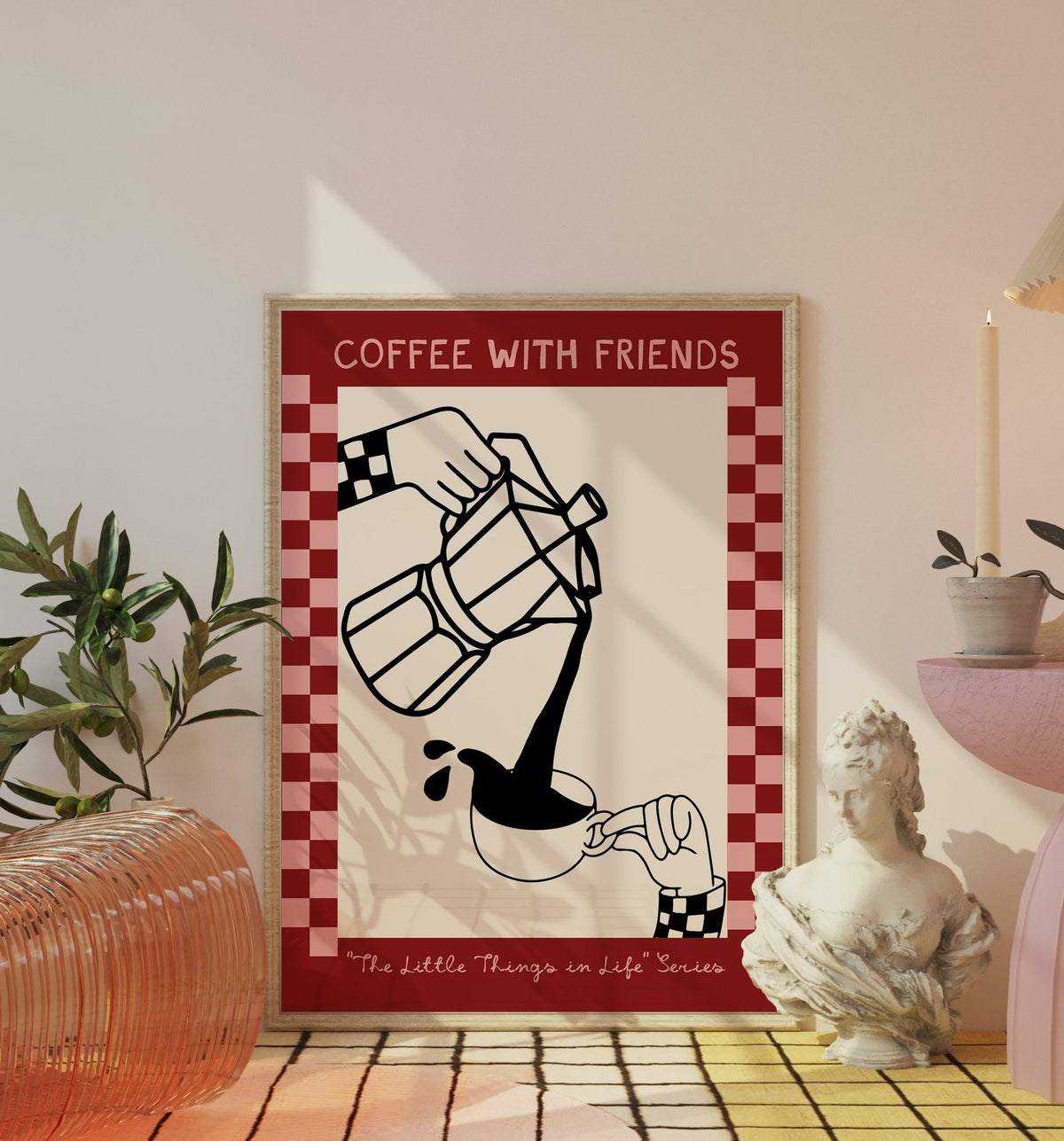 Coffee With Friends Abstract Kitchen Print