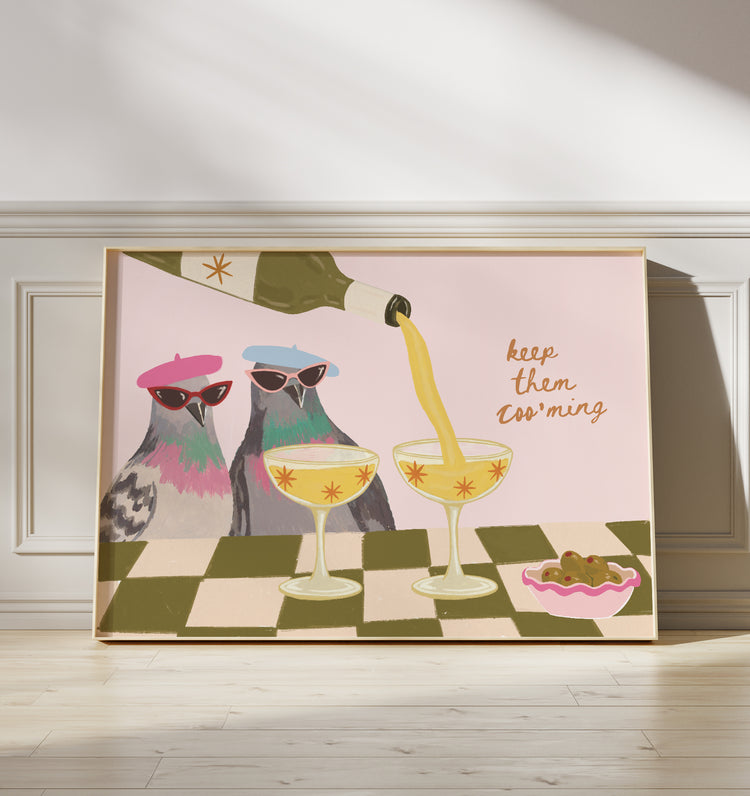 Keep Them Coo-ming Pigeon Print