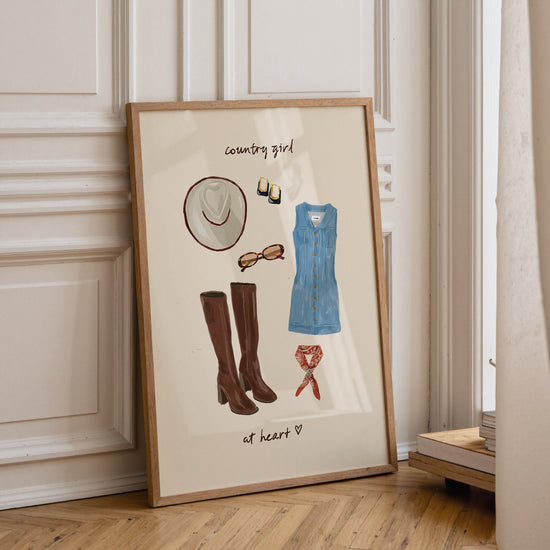 Country Girl at Heart Print