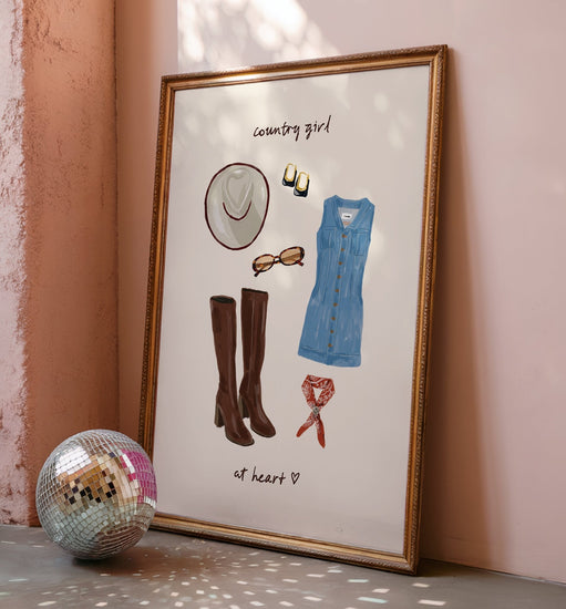 Country Girl at Heart Print