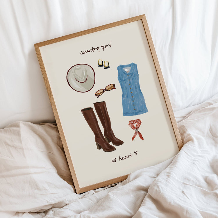Country Girl at Heart Print