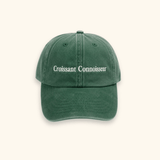 Croissant Connoisseur embroidered 100% cotton cap with adjustable vintage-style fit