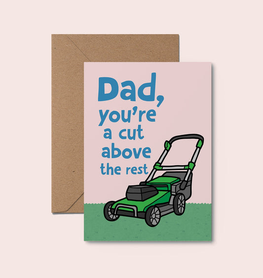 Dad Lawn Mower Funny Father's Day Card