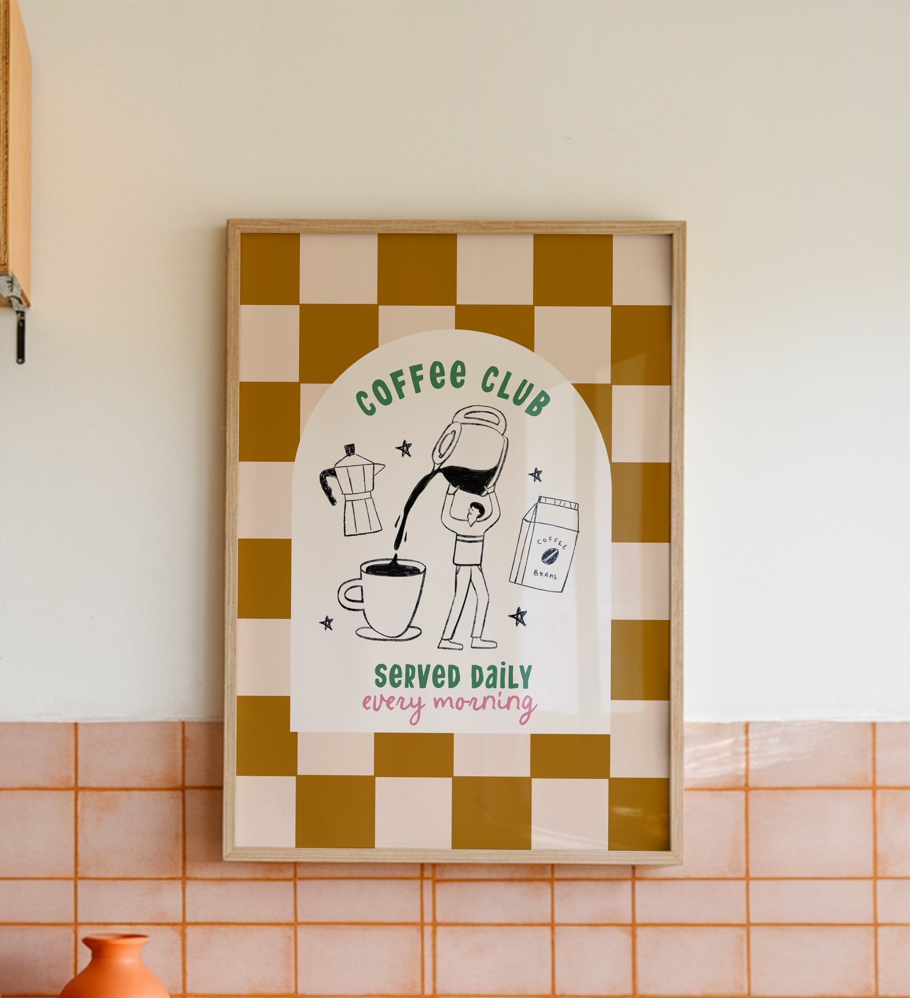 kitchen print, coffee & cake | kitchen prints, wall... Kitchen Prints | Unique Kitchen Wall Art from just £5.99 – Moonshine Prints